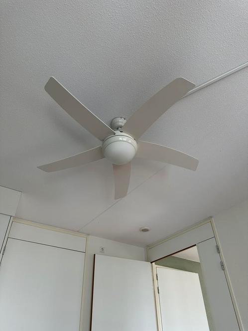 QAZQA plafondventilator met verlichting en afstandsbediening, Witgoed en Apparatuur, Ventilatoren, Zo goed als nieuw, Plafondventilator