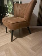 Cognac leren fauteuil Jackson, Huis en Inrichting, Stoelen, Bruin, Leer, Ophalen of Verzenden, Zo goed als nieuw