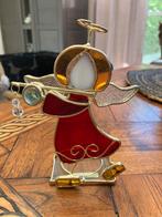 Vintage Formano glas in lood Kerstengel / kandelaar, Antiek en Kunst, Ophalen of Verzenden, Glas