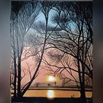 Schilderij zonsondergang 80x100cm, Ophalen