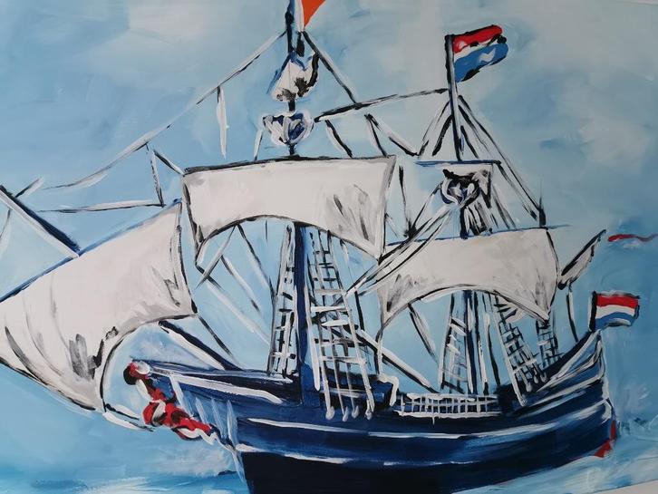 Rick Triest 150 cm GROOT op doek + certificaat, Antiek en Kunst, Kunst | Schilderijen | Klassiek, Ophalen