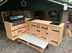 Douglas Houten Buitenkeuken met BBQ, Kookplaat & Wasbak, Tuin en Terras, Buitenkeukens, Ophalen of Verzenden, Nieuw, Gas, Vrijstaand