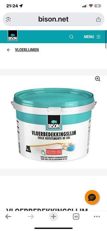 Vloerbedekkingslijm bison 4 kg nieuw en ongeopend  beschikbaar voor biedingen