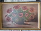 Oud schilderij . Stilleven met klaprozen/ anemonen., Antiek en Kunst, Kunst | Schilderijen | Klassiek, Ophalen
