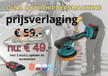 Dual Acion poetsmachine polijstmachine met accu's  beschikbaar voor biedingen