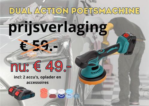 Dual Acion poetsmachine polijstmachine met accu's, Auto diversen, Onderhoudsmiddelen, Ophalen of Verzenden