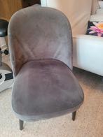 4x eetkamerstoelen, taupe velvet velours met zwarte poten, Huis en Inrichting, Stoelen, Ophalen, Gebruikt, Overige kleuren, Vier