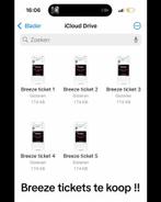 5x Breeze tickets 21 feb 2025, Drie personen of meer, Overige soorten, Overige typen