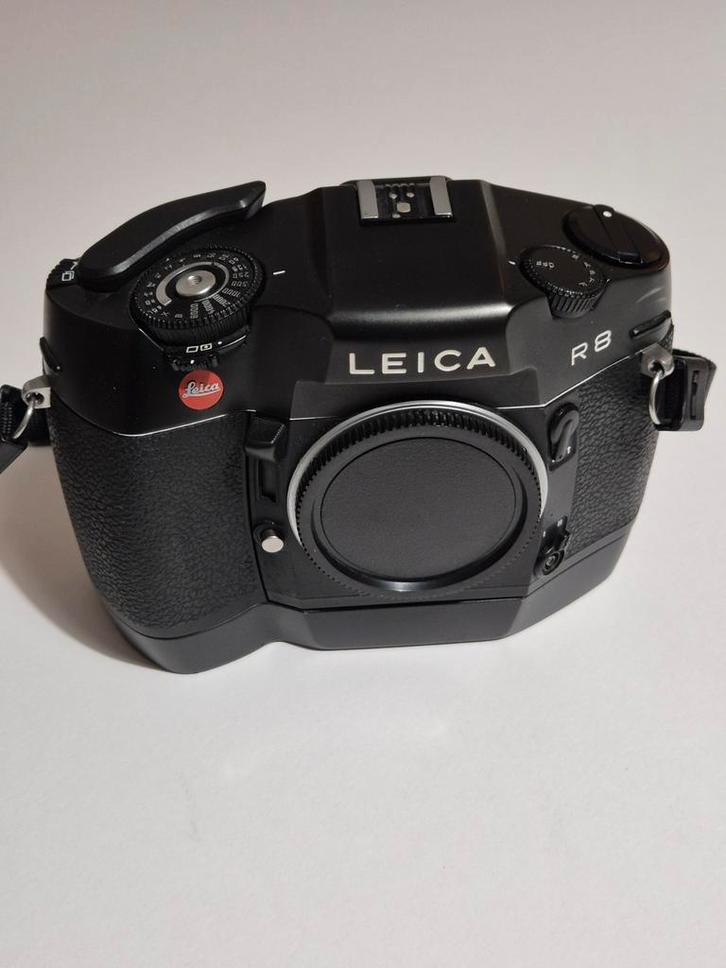 Leica R8 met motorwinder + 2 lenzen, Audio, Tv en Foto, Fotocamera's Analoog, Gebruikt, Spiegelreflex, Leica, Ophalen