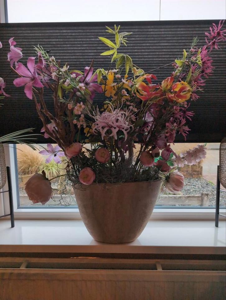 Zijden bloemen Intratuin, Huis en Inrichting, Woonaccessoires | Kunstplanten en Kunstbloemen, Zo goed als nieuw, Binnen, Ophalen