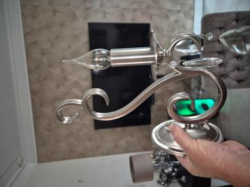 3 zgan wandlampen zilver  beschikbaar voor biedingen