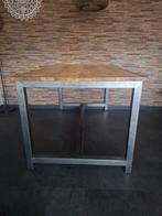 Industriële Eettafel Venetië Teak 160x90, Huis en Inrichting, Tafels | Eettafels, Ophalen, Teakhout, Nieuw, 50 tot 100 cm