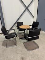 Tafeltje met 4 stoelen in 1 koop, Huis en Inrichting, Tafels | Bijzettafels, Ophalen, Gebruikt, Rechthoekig, Minder dan 55 cm