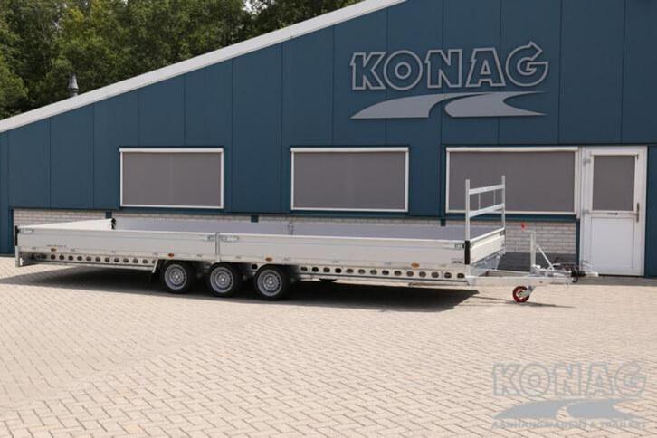 Konag Proline tridemas plateauwagens in diverse afmetingen, Auto diversen, Aanhangers en Bagagewagens, Nieuw