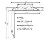 ALUMINIUM ANTISLIP TRAPPROFIEL STP-XL 50X48mm MET RUBBER 25, Ophalen of Verzenden, Nieuw, Overige materialen, Overige typen