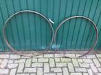 2 wagenwielen ijzer, Doorsnee 79 cm en 84cm 25€ per stuk, Ophalen