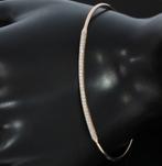 Fraaie 33 diamanten 14k stijve klem armband goud dames luxe, Voordeelsieraden, Ophalen of Verzenden, Zo goed als nieuw, Met edelsteen