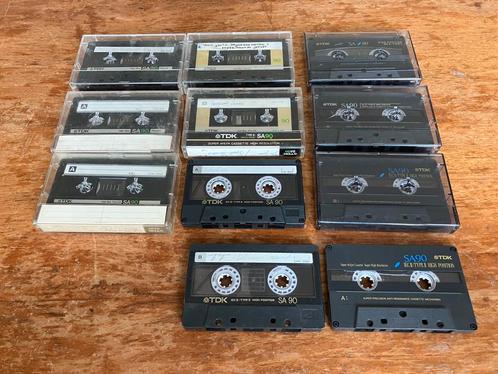 Lot van 11x TDK SA90 flink gebruikt SA 90, Cd's en Dvd's, Cassettebandjes, Gebruikt, Onbespeeld, Overige genres, 2 t/m 25 bandjes