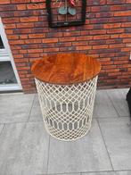 Statafel eiken metaal, Ophalen, Gebruikt, 50 tot 100 cm, 75 cm of meer