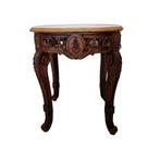 Louis XV stijl bijzettafel met marmeren blad, 20e eeuw, Antiek en Kunst, Ophalen