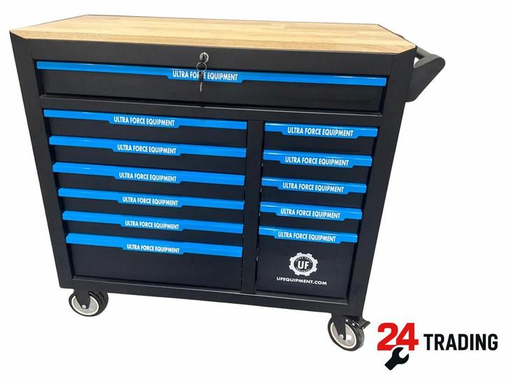 UltraForce Equipment Gereedschapswagen - 269-delige set 2025, Doe-het-zelf en Verbouw, Gereedschapskisten, Nieuw, Gevuld, Ophalen