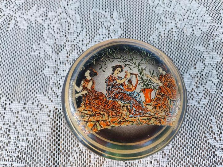 Grieks vintage aardewerk schaaltje, Huis en Inrichting, Woonaccessoires | Overige, Gebruikt, Ophalen of Verzenden