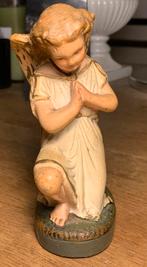 Antieke Knielende Engel rond 1900 gips, Antiek en Kunst, Ophalen of Verzenden