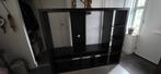tv kast, wandkast, open, zwart, Ikea, 39x150x185 cm, Huis en Inrichting, Kasten | Wandmeubels, Ophalen, Met plank(en), Gebruikt