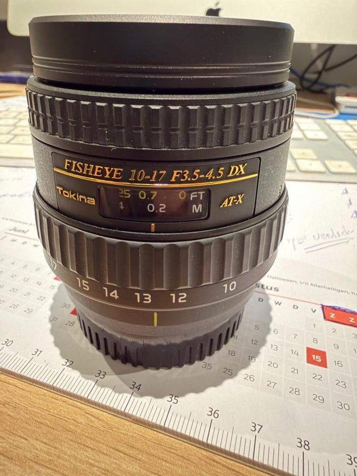 Tokina AT-X 10-17 AF Fisheye: Nikon, Audio, Tv en Foto, Fotografie | Lenzen en Objectieven, Zo goed als nieuw, Groothoek Fisheye-lens