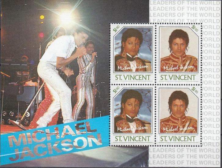 St. Vincent -MZ- 1985 - Muziek - Michael Jackson -2-, Postzegels en Munten, Postzegels | Amerika, Postfris, Midden-Amerika, Verzenden