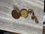 Goud kleurig zakhorloge, Ophalen of Verzenden, Goud, Overige merken, Met ketting