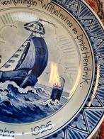 Jubileum bord porcelyne fles Delfts blauw, Antiek en Kunst, Ophalen