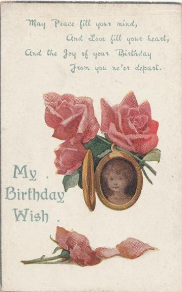 MEISJE ROOS ROZEN BEGIN 1900 ZEER MOOIE KAART KH420 beschikbaar voor biedingen