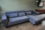 Hoekbank / Loungebank van Goossens - Grijs, Ophalen, Gebruikt, 100 tot 125 cm, Hoekbank