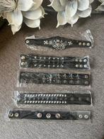 Gothic-Biker-Punk Armbanden Set - Nieuw!, Ophalen of Verzenden, Nieuw, Zwart, Leer