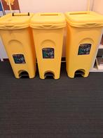 2x nieuwe gele minicontainer met pedaal 80 liter Stefanplast, Huis en Inrichting, Woonaccessoires | Prullenbakken, Nieuw, Met pedaal