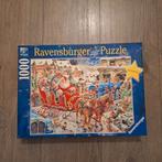Ravensburger kerst puzzel 1000 stukjes Kerst op de Boerderij, Ophalen of Verzenden, Zo goed als nieuw