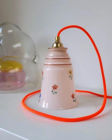 Vintage opaline lamp hanglamp