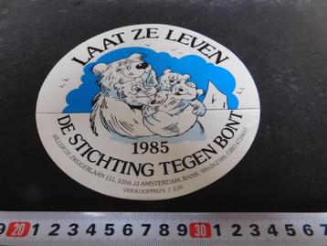 sticker strip ijsbeer laat ze leven 1985 st. tegen bont beschikbaar voor biedingen
