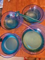 Zeer mooie Tupperware dekschaal blauw groen, Ophalen of Verzenden, Zo goed als nieuw, Groen, Overige typen