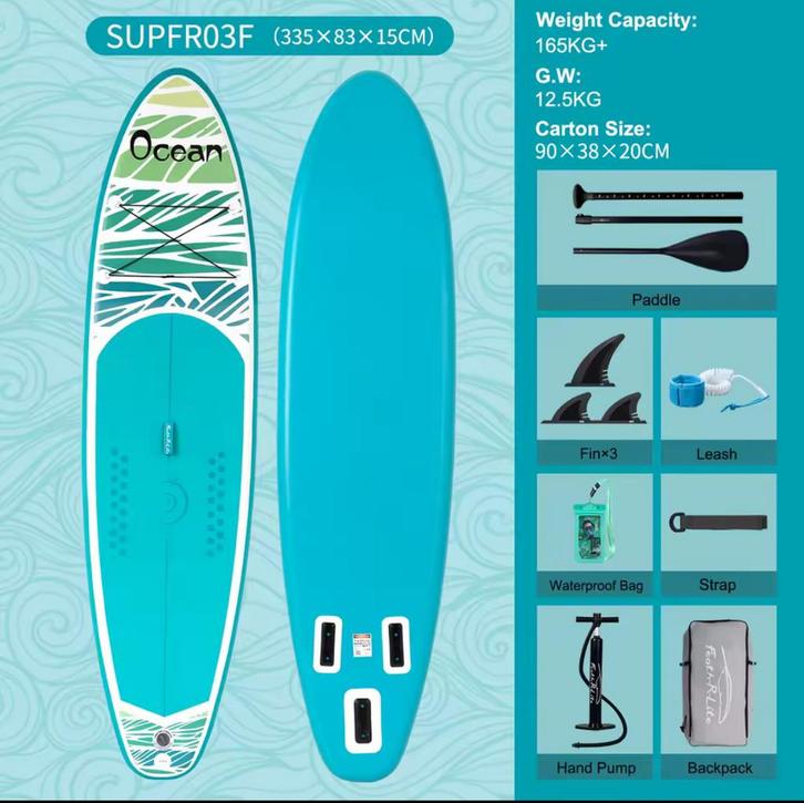 Nieuwe SUP Board 335x83x15cm Compleet, Watersport en Boten, Suppen, Nieuw, SUP-boards, Ophalen