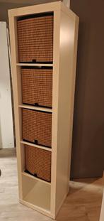 Kallax kast ikea wit 5 vaks hoog met manden, Huis en Inrichting, Kasten | Wandmeubels, Ophalen, Zo goed als nieuw, Minder dan 150 cm