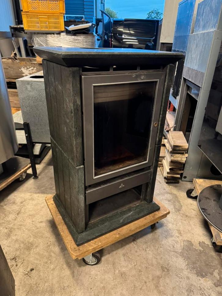 Barbas eco 600 speksteen houtkachel, Huis en Inrichting, Kachels, Gebruikt, Vrijstaand, Houtkachel, Hout, Ophalen