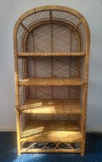Vintage bamboe wandkastje, Huis en Inrichting, Kasten | Wandmeubels, Ophalen, Gebruikt, Minder dan 150 cm, Minder dan 100 cm