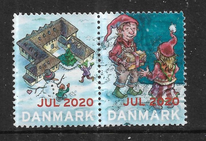 287-25 Denemarken 2020 / combinatie Jul - Kerstmis, Postzegels en Munten, Postzegels | Europa | Scandinavië, Gestempeld, Denemarken