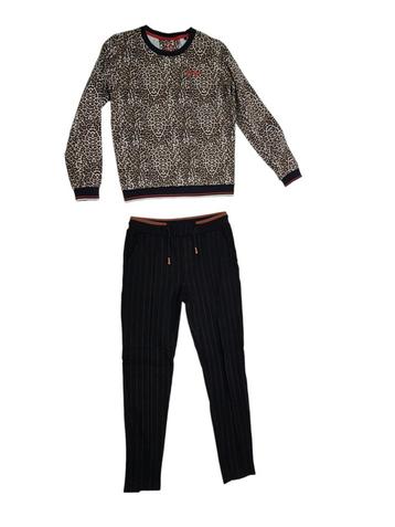 Geweldige zwart met bruine No Bell sweatpant mt 146-152.  beschikbaar voor biedingen
