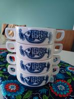 Set 4 x Soepkom retro vis decor mosa, Huis en Inrichting, Keuken | Servies, Ophalen of Verzenden, Zo goed als nieuw, Kom(men)