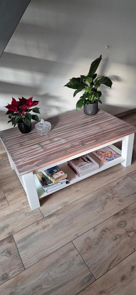 Salontafel 120x80x45cm RAL 9010, Ophalen, 100 tot 150 cm, Rustiek, 50 tot 100 cm