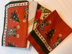 4x Kerst tafelkleed Duits vintage katoen/linnen, Huis en Inrichting, Tafelkleden, Ophalen of Verzenden, Nieuw, Rechthoek