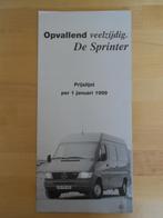 Mercedes Sprinter Prijslijst 1999 – 208 t/m 412, Ophalen, Mercedes, Zo goed als nieuw, Mercedes-Benz